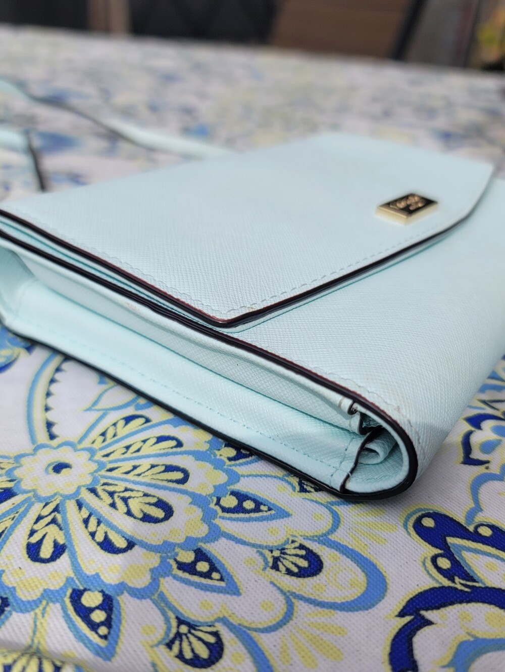 Kate Spade Light Aqua Blue Leather Laurel Way Winni Crossbody Bag - Picture 8 of 14